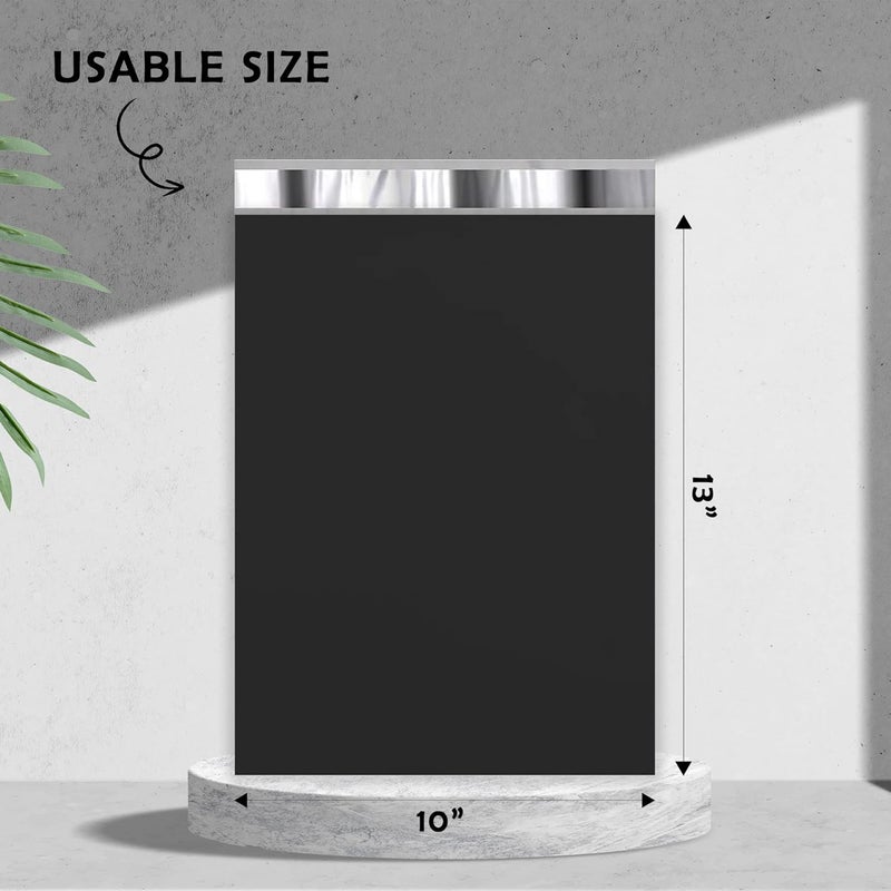 Yens Poly Mailers Waterproof Self Seal Adhesive Shipping Bags for Shipping, Mailing, Packaging (Black, #M4(10"X13")-1000 Pack Bulk Box) - Image 2